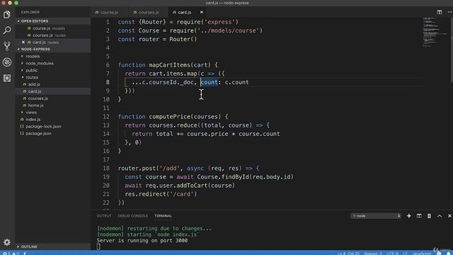 Полное руководство Node.JS. Урок 46. Трансформация данных на клиенте смотреть онлайн