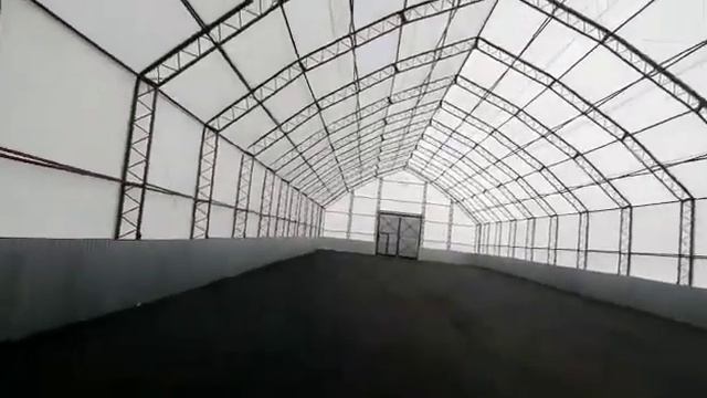 Обзор внутри новый склад под зерно - строительство зернохранилищ в Покровке Кемеровской обл. смотреть онлайн