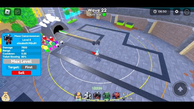 probando la nueva mitica Mace camerawoman en toilet tower defense (Roblox) смотреть онлайн