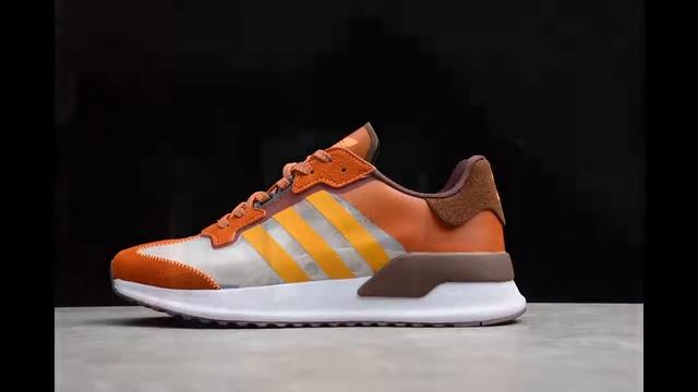 Net dark red yellow breathable shock running shoes Adidas X PLR смотреть онлайн