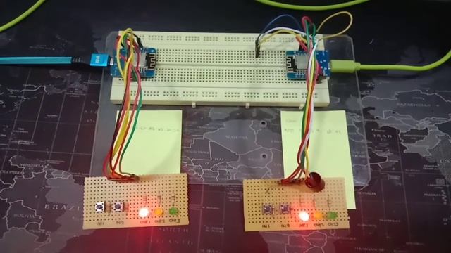 ESP-Now Switch LED blink without delay смотреть онлайн