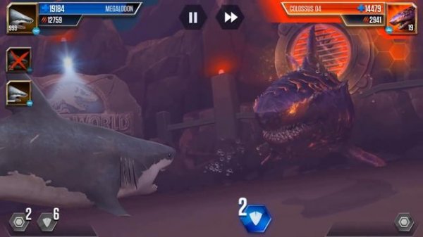 MEGALODON 999 vs COLOSSUS 04 | JURASSIC WORLD THE GAME