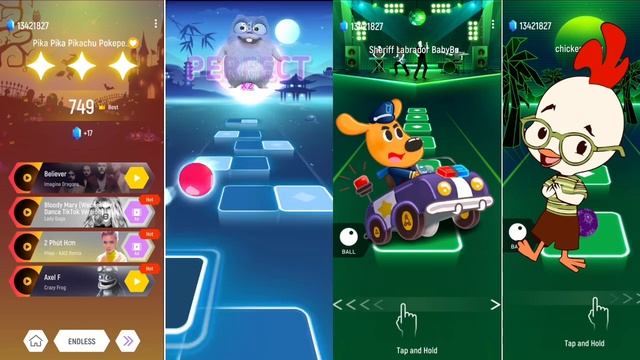 Sheriff labrador vs pikachu vs Grizzly vs lemmings vs chiken song #tilehop смотреть онлайн