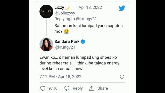 Sandara Park Reponse to the Tweet of A Filipino Fan for losing her shoe in Coachella Performance смотреть онлайн