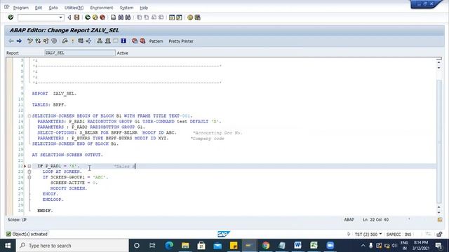 SAP ABAP Class 8 : Dynamic Selection screen | Real Time Task смотреть онлайн