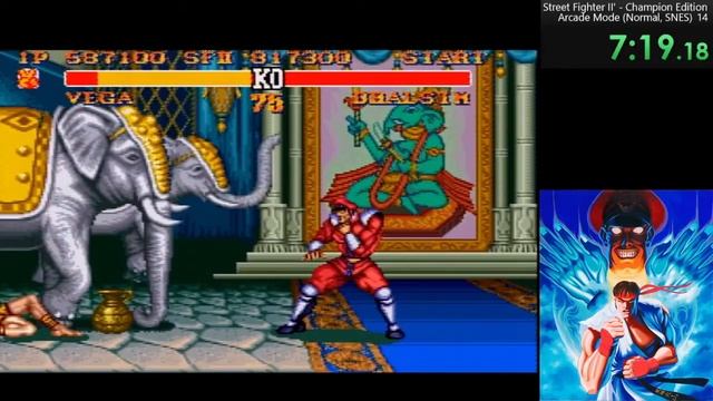 RTA/Speedrun Street Fighter II' SNES - M.Bison - Normal 13:19 смотреть онлайн