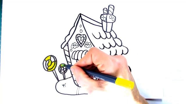 Candy house for children | Drawing for children | Let's draw together #74 смотреть онлайн