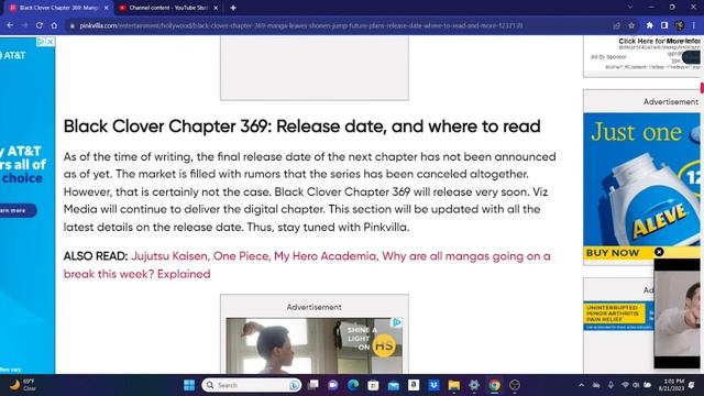 Black Clover Chapter 369 Manga leaves Shonen Jump смотреть онлайн