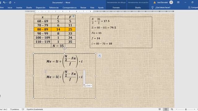 MEDIANA EN DISTRIBUCIÓN DE FRECUENCIAS AGRUPADAS EN INTERVALOS | ESTADISTICA 26 DE JULIO смотреть онлайн