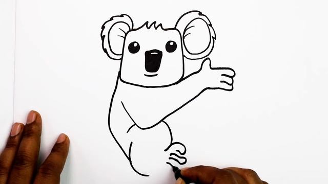 How to Draw a Cartoon Koala Step by Step - very easy смотреть онлайн
