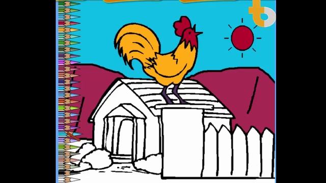 Game tô màu con gà trống | ARE PLAYING FARM LIFE COLORING PAGES 50 смотреть онлайн