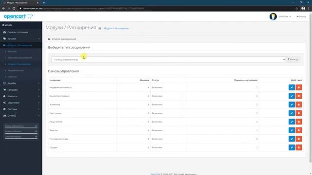 12. Модули и расширения в OpenCart | Документация администратора OpenCart (ocStore) смотреть онлайн