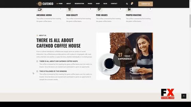 Cafenod  Coffee Shop Joomla Template Booking Coffee