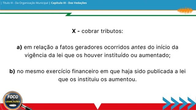 LEI ORGÂNICA DE MARICÁ | DAS VEDAÇÕES | Art. 52 смотреть онлайн