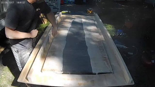 Spalted Maple Black Tar Table Build смотреть онлайн