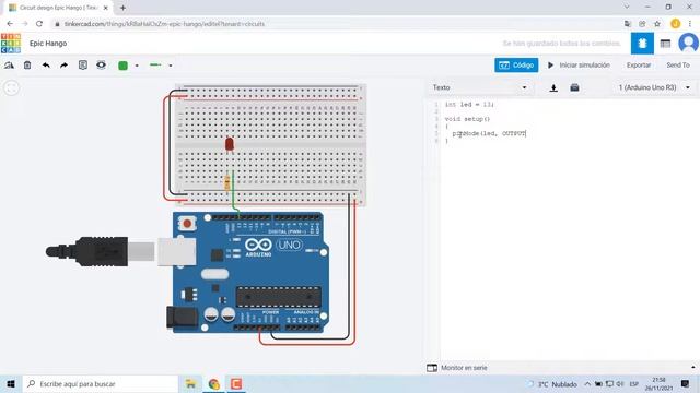 CLASE 0 - ENCENDIDO Y APAGADO DE UN LED - TINKERCAD | ARDUINO смотреть онлайн