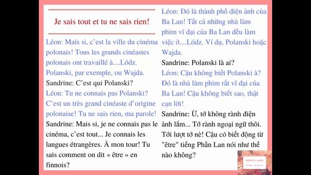 [FRENCH LAND] Luyện nghe tiếng Pháp: Je sais tout et tu ne sais rien! смотреть онлайн