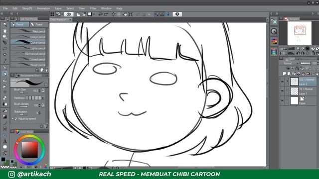 CHIBI SKETCH TUTORIAL - CLIP STUDIO PAINT PART 1 смотреть онлайн