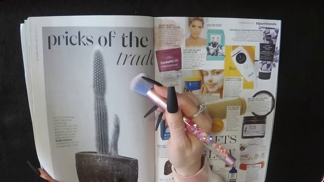 ASMR Gum Chewing Magazine Flip Through | Jennifer Aniston | Whispered Ramble, Page Turning смотреть онлайн