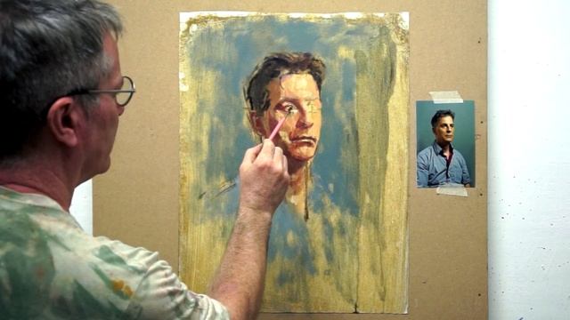 Portrait in Oils on Canvas of Sibin Zlatkovic - Paul Barton, artist смотреть онлайн