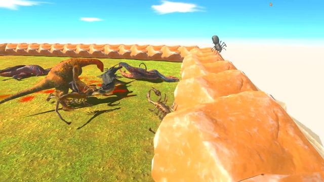 Strongest 4! T-Rex, Spinosaurus, Machimosaurus Rex & Therizinosaurus- Animal Revolt Battle Simulato смотреть онлайн