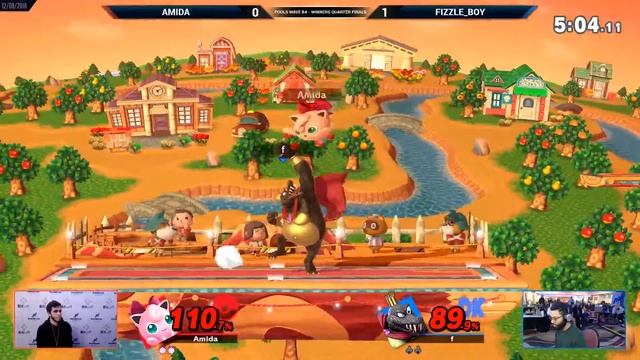 Ox3 [Ultimate] - Amida (Mii Swordfighter, Jigglypuff, Snake) vs Fizzle_Boy (King K Rool) - Pools WQ смотреть онлайн