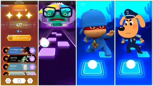 Bluey Bingo 🆚 Funko Pop Marvel 🆚 Baby Shark 🆚 Pocoyo | Tiles Hop EDM Rush Gameplay смотреть онлайн