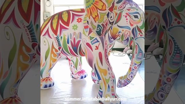 PVC colour elephant design inflatable elephanet model for christmas holiday yard decoration смотреть онлайн