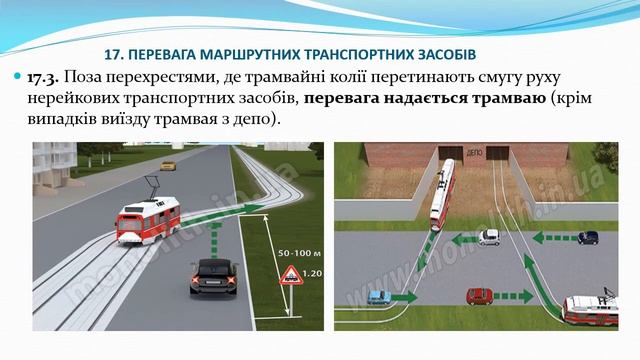 Роздiл 17. Перевага маршрутних транспортних засобів / ПДР України смотреть онлайн