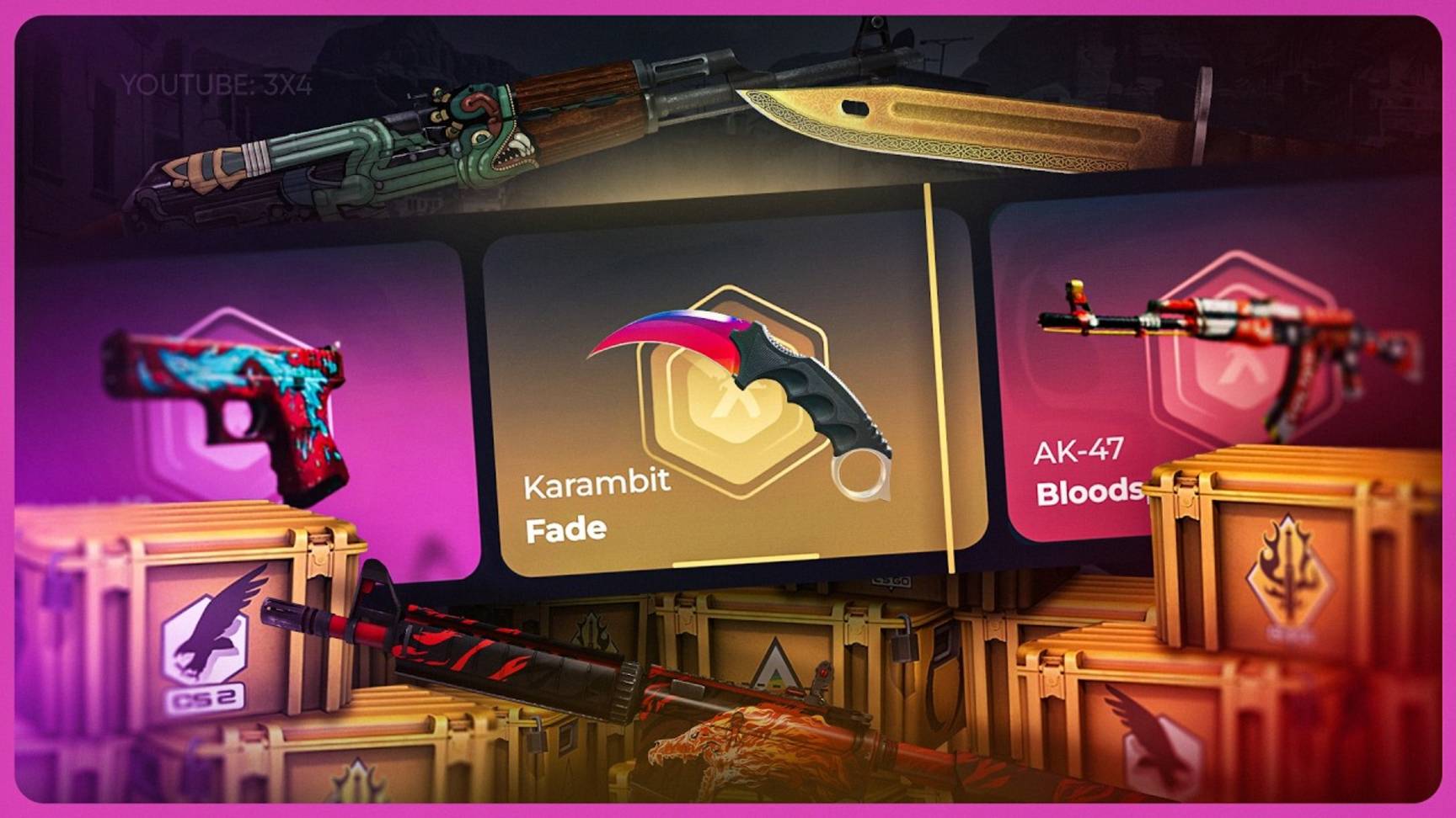 Открытие кейсов КС 2 на сайте SKINBOX.LIVE смотреть онлайн