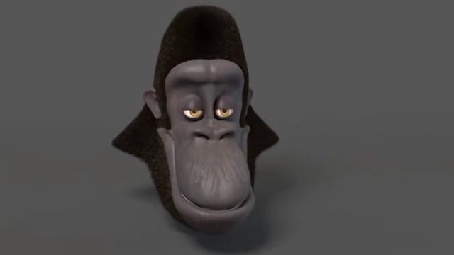Gorilla Character Face Rig Animation Test смотреть онлайн