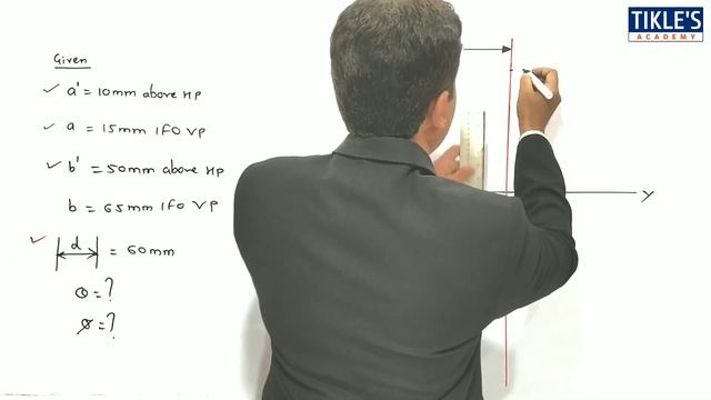 PROJECTION OF STRAIGHT LINE IN ENGINEERING DRAWING IN HINDI (SOLVED PROBLEM 5) @TIKLESACADEMY смотреть онлайн