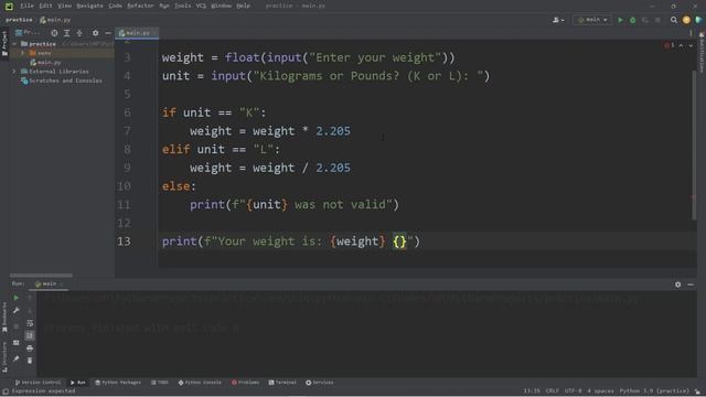 Python weight conversion exercise 🏋️ смотреть онлайн