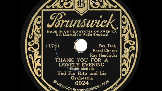 1934 Ted Fio Rito - Thank You For A Lovely Evening (Ray Hendricks, vocal) смотреть онлайн