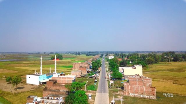 Gaura Chauraha drone shoot 🥰 my village drone shooting... смотреть онлайн