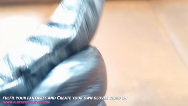 Long Black Leather Gloves Valentine's day Smothering