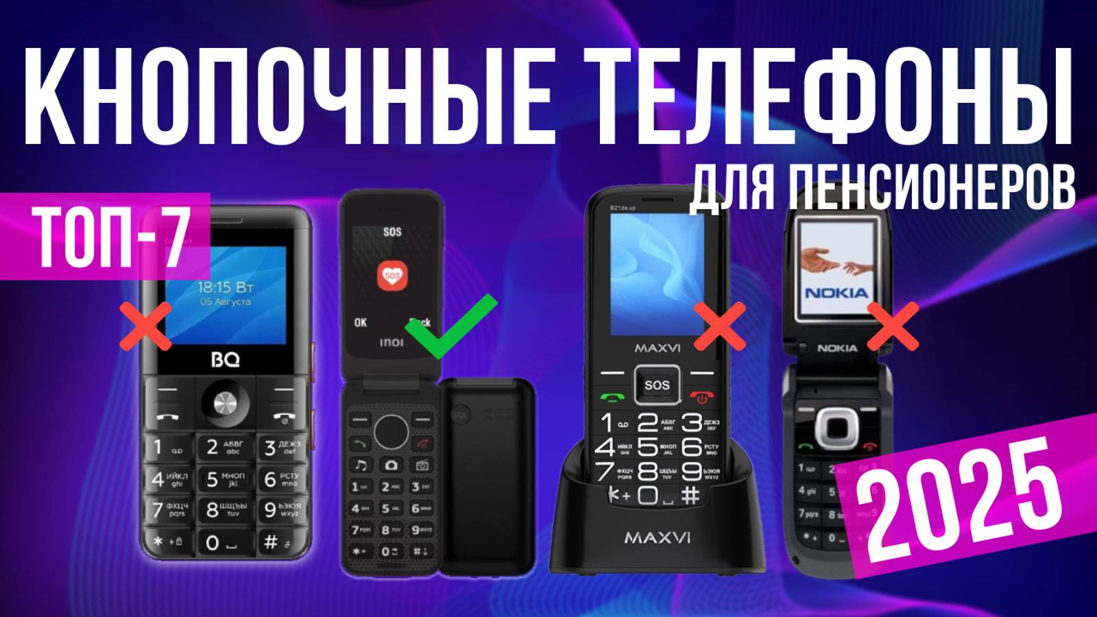 Лучшие кнопочные телефоны для пенсионеров: ТОП-7 моделей 2025 года смотреть онлайн