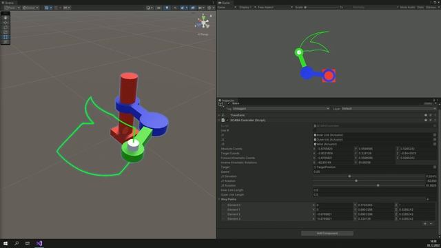 SCARA Robot Controller - Unity 3D - Inverse Kinematics смотреть онлайн