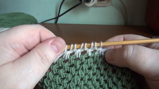 Авоська тунисским крючком ч.  3 смена нити