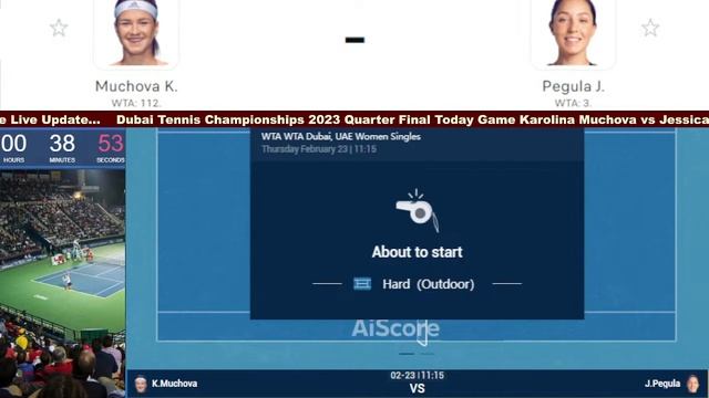 Karolina Muchova Vs Jessica Pegula LIVE Score UPDATE Today WTA Dubai Tennis Champions. Quarter Fina смотреть онлайн
