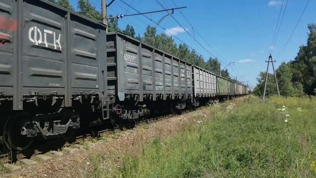 2М62-1218 Со сборным и привет! Mixed freight train. смотреть онлайн