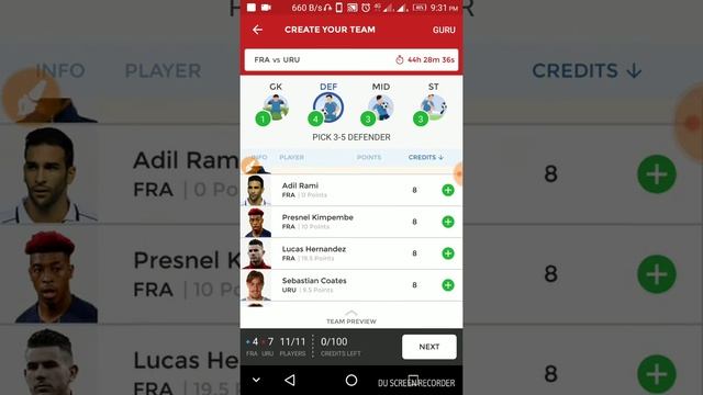 (💯% WINNING GAME11 TEAM) FRA VS URU DREAM 11 | FRANCE VS URUGUAY FIFA WORLD CUP 2018 смотреть онлайн