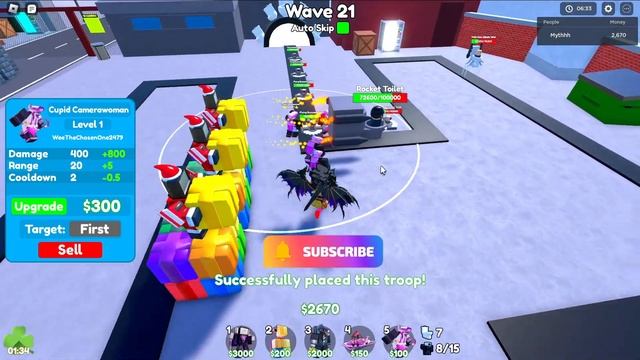 💘CUPID CAMERAWOMAN DESTROYS NIGHTMARE MODE in Toilet Tower Defense смотреть онлайн