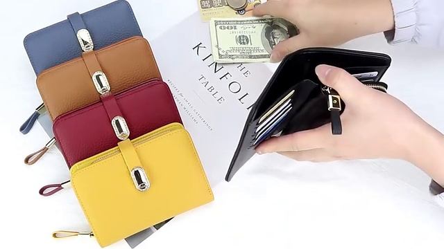 Кошелек женский из натуральной кожи. Портмоне женское модное. Кожаный женский маленький кошелек смотреть онлайн