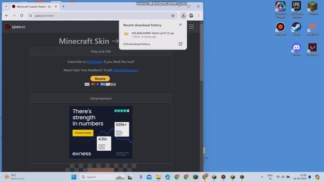 Set Your Totem Skin In Minecraft  (MALAYALAM)#tlauncher #minecraftjava