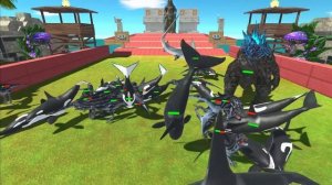 Dinosaurs Revolt Battle With GODZILLA 2014 of Evolution VS MEGALODON REX of Evolution