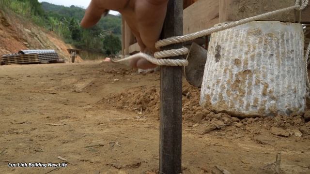 Harvesting the chayote garden, building a wooden house, building a brick foundation смотреть онлайн