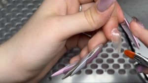 НАРАЩИВАЮ КОШАЧЬИ КОГТИ НА НОГТЯХ🐈⬛ самый простой и быстрый способ