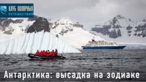 На лодке Зодиак среди айсбергов во время круиза в Антарктиду