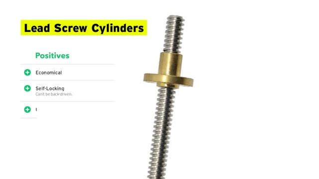 Lead Screw, Ball Screw, And Roller Screw Cylinders: What's The Difference?